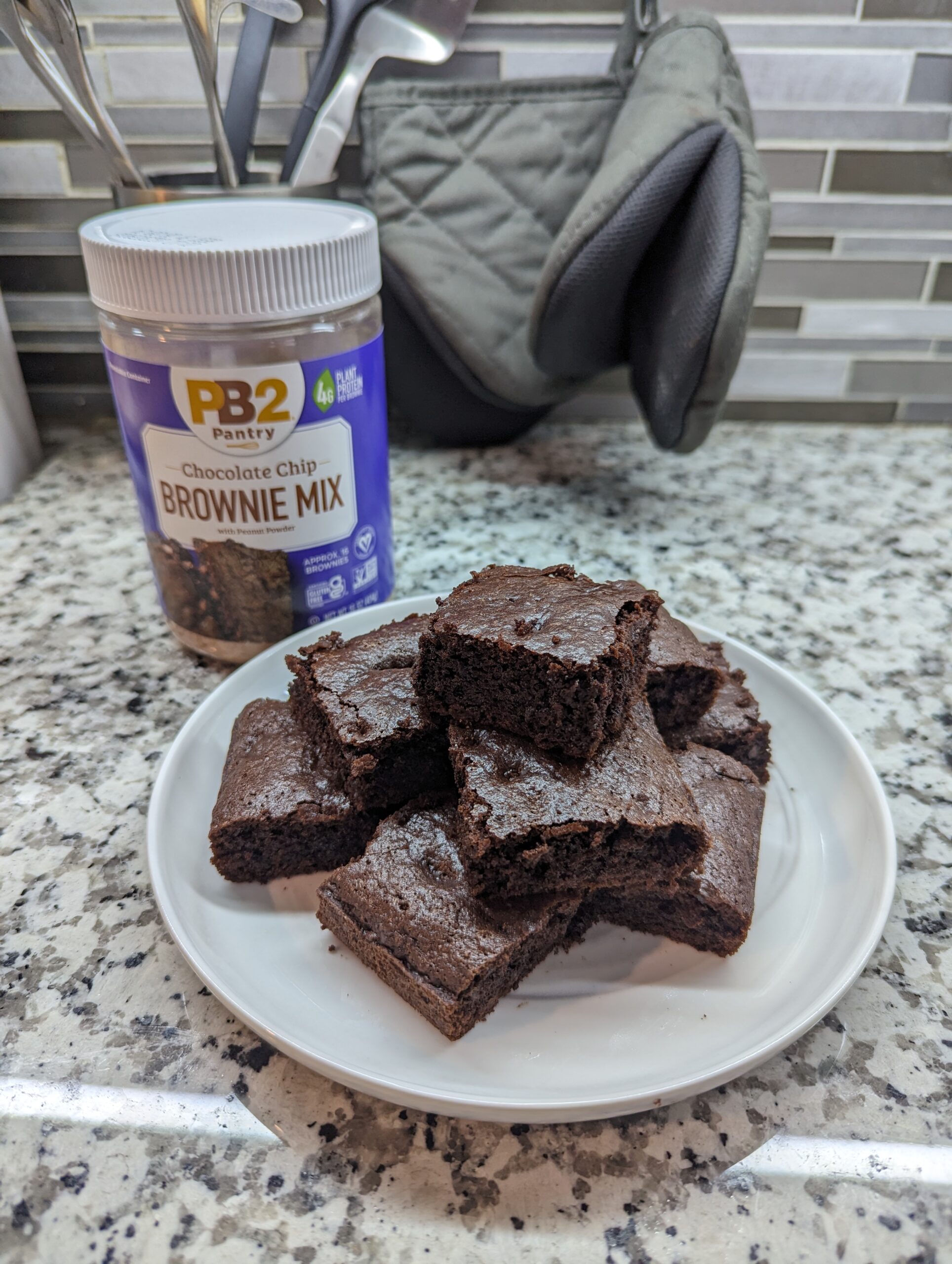 Testing out PB2 Pantry’s Chocolate Chip Brownie mix
