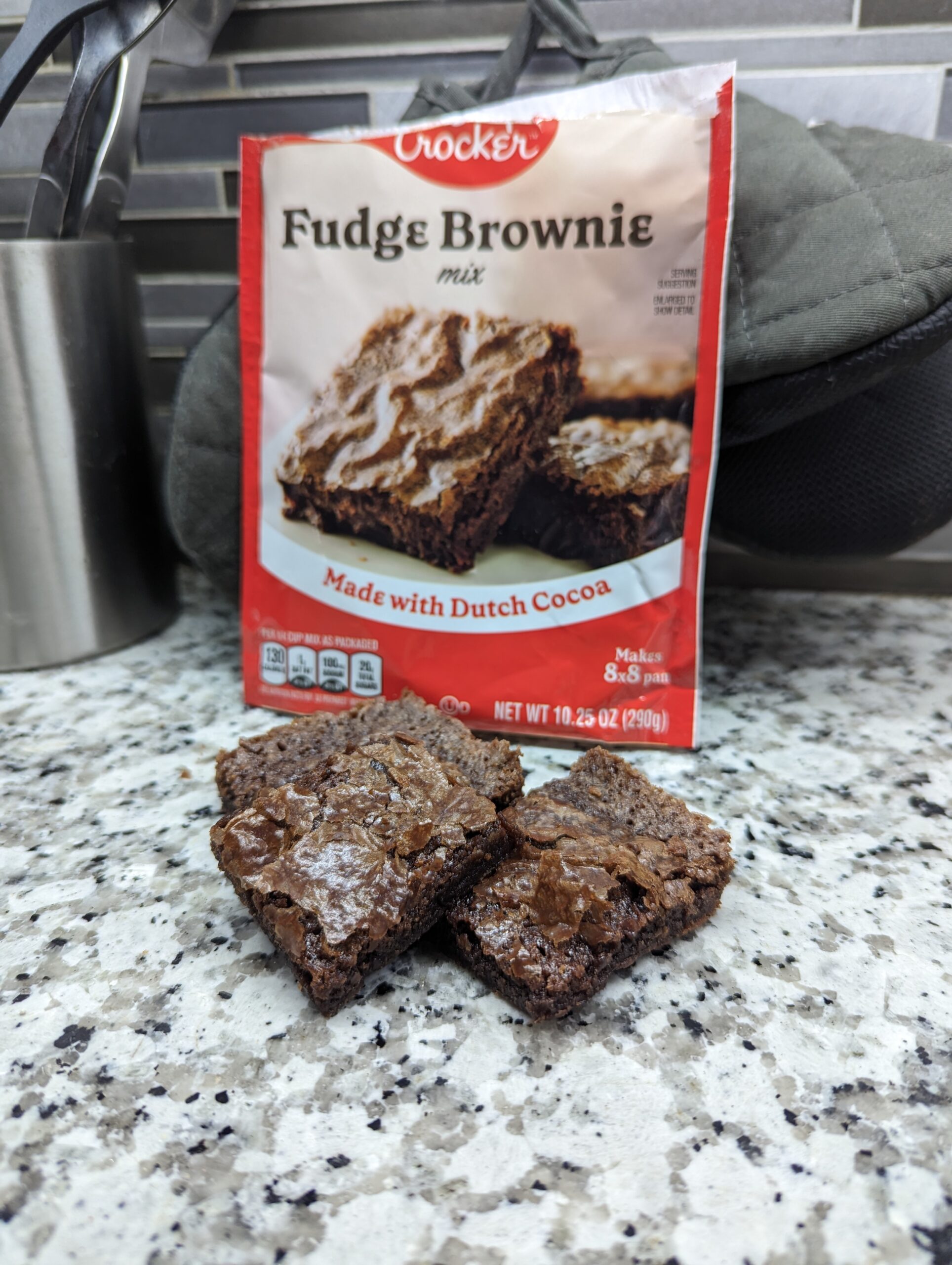 Trying out the cheapest brownie mix , Betty Crocker’s Fudge brownie