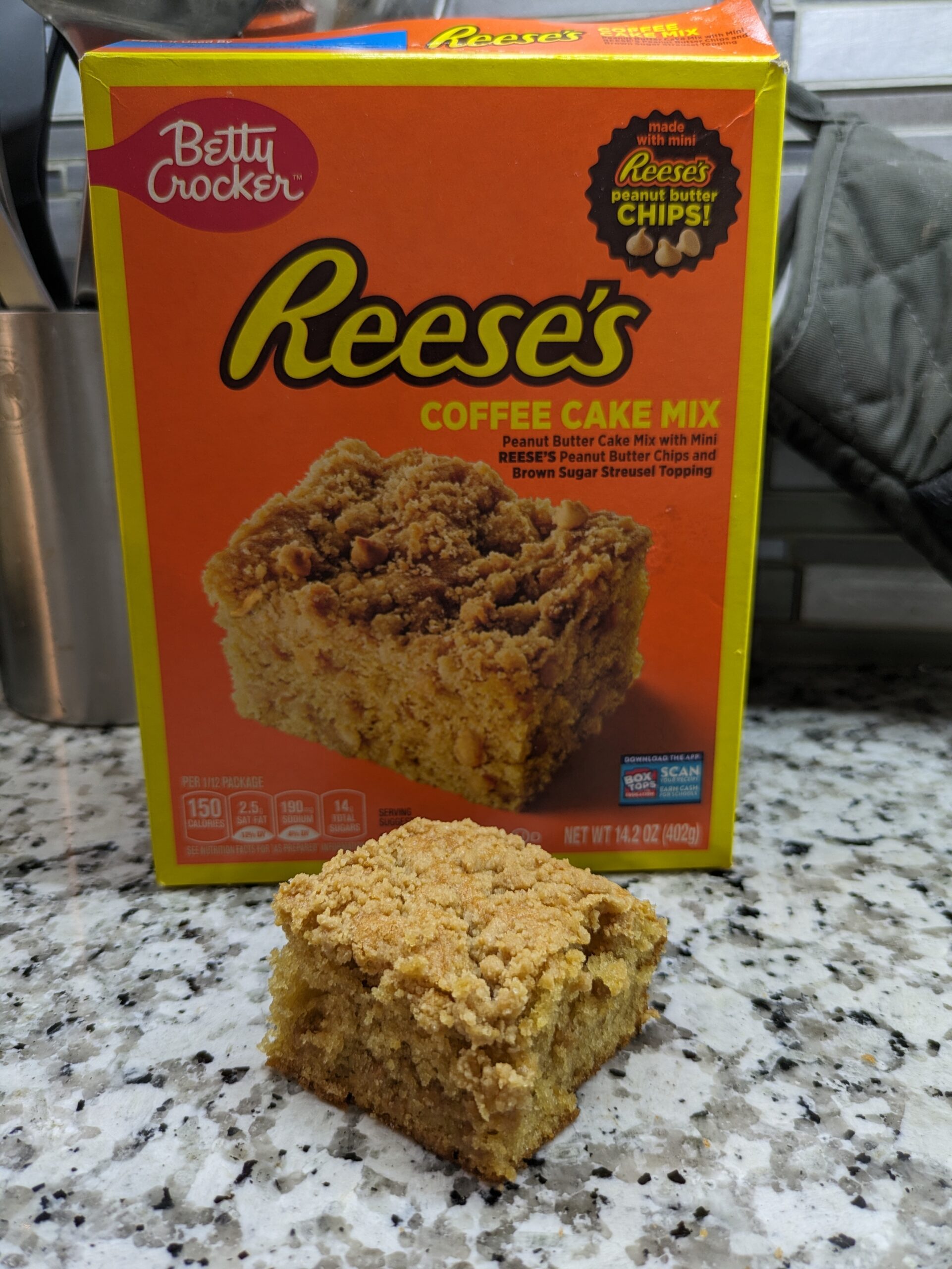 Trying out Betty Crocker’s Reese’s coffee cake mix