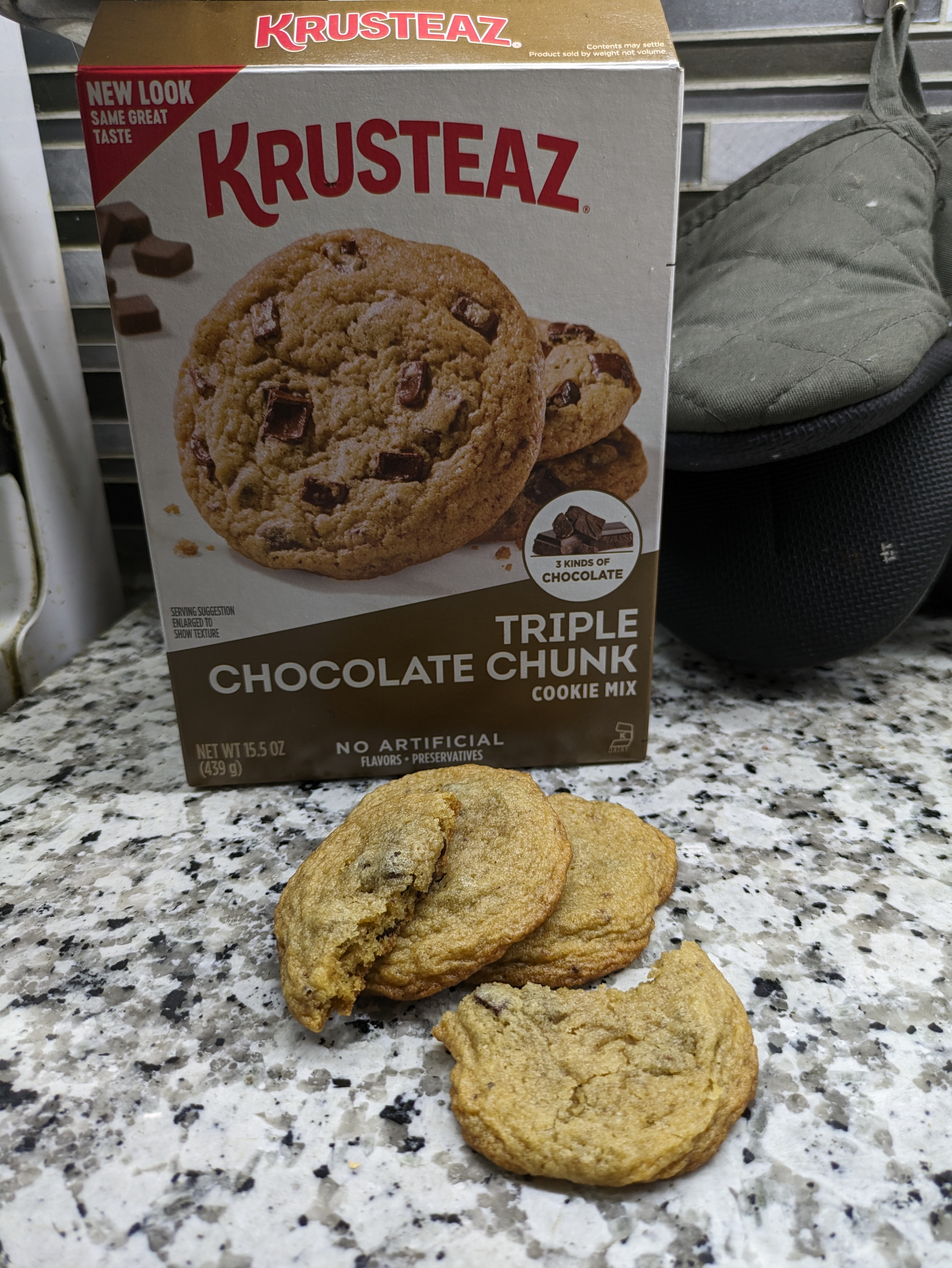 Trying out Krusteaz’s Triple Chocolate Chunk Cookie mix