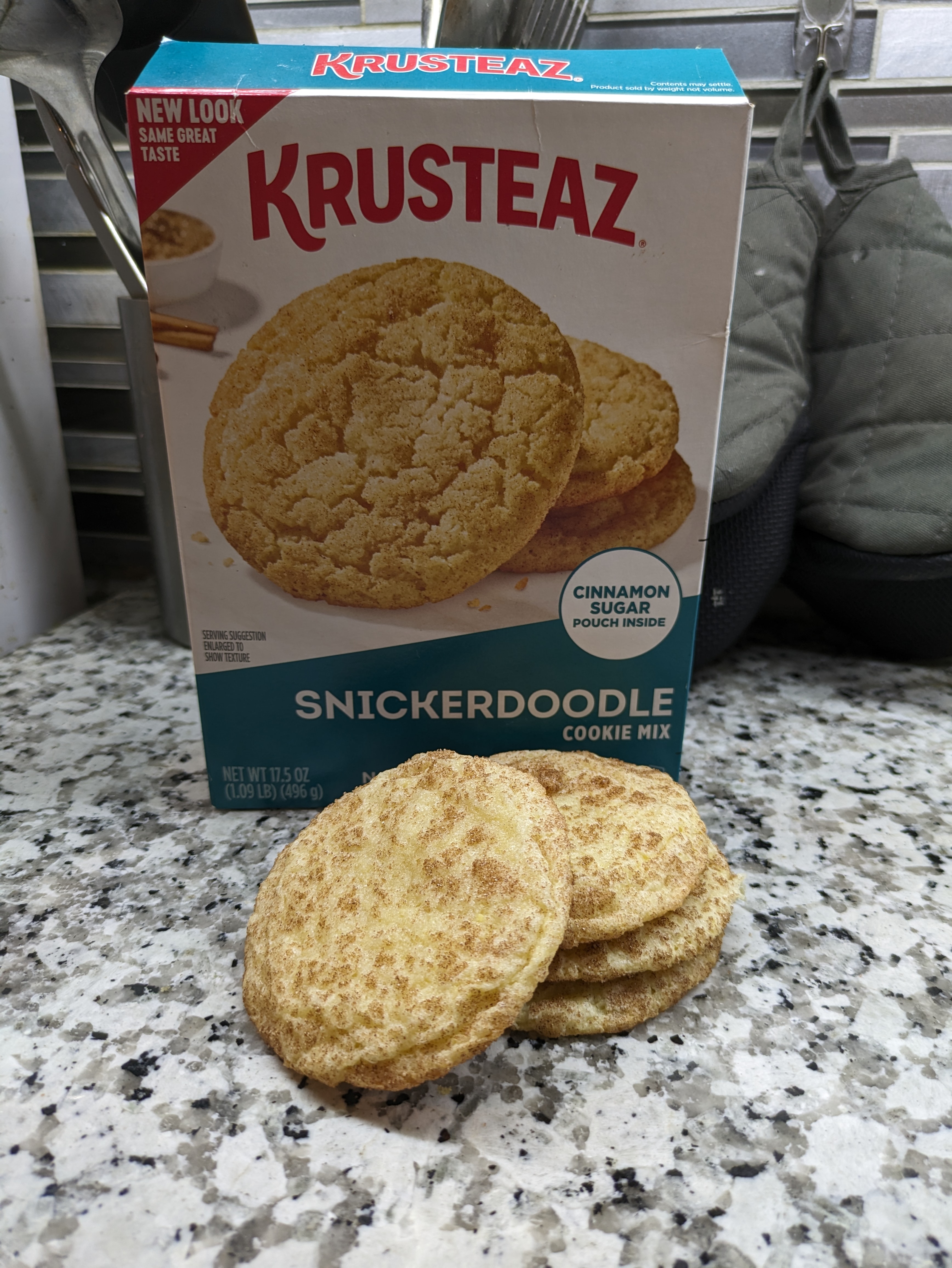 Trying out Krusteaz’s Snickerdoodle cookie box mix