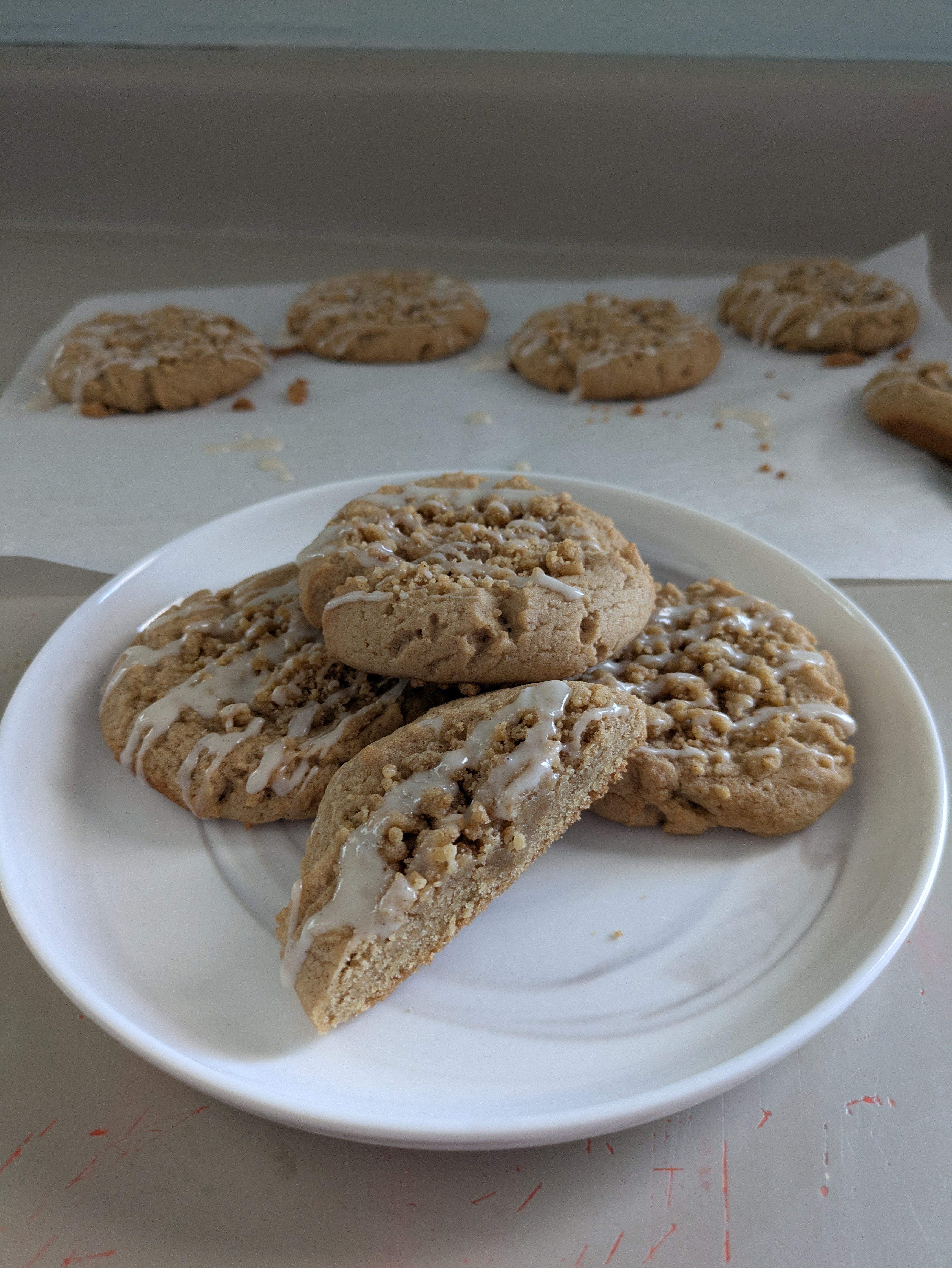 Trying out a Gilmore Girls inspired Coffee Cake Cookie by the palatable life