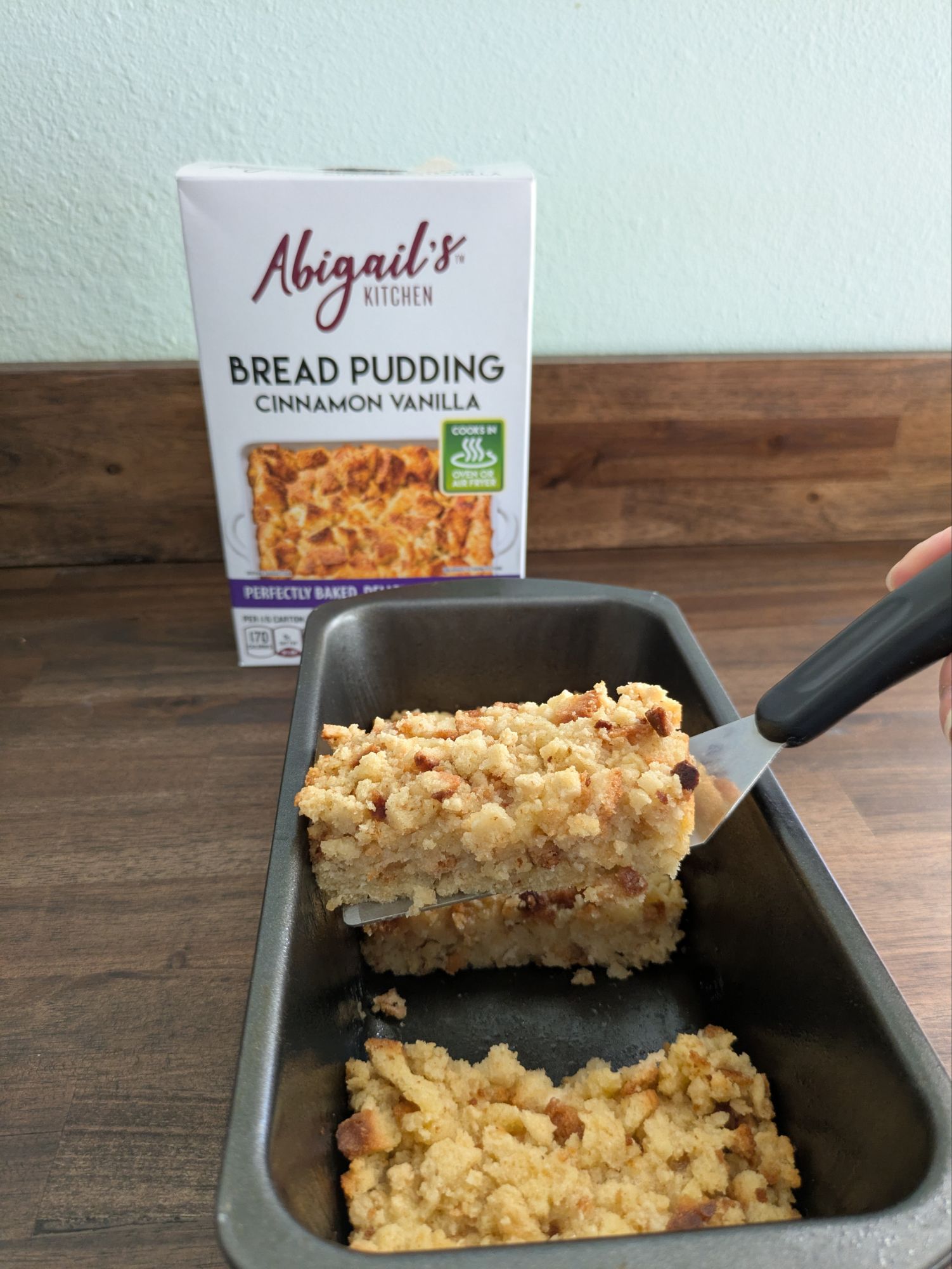 Trying a Bread Pudding box mix from Dollar Tree