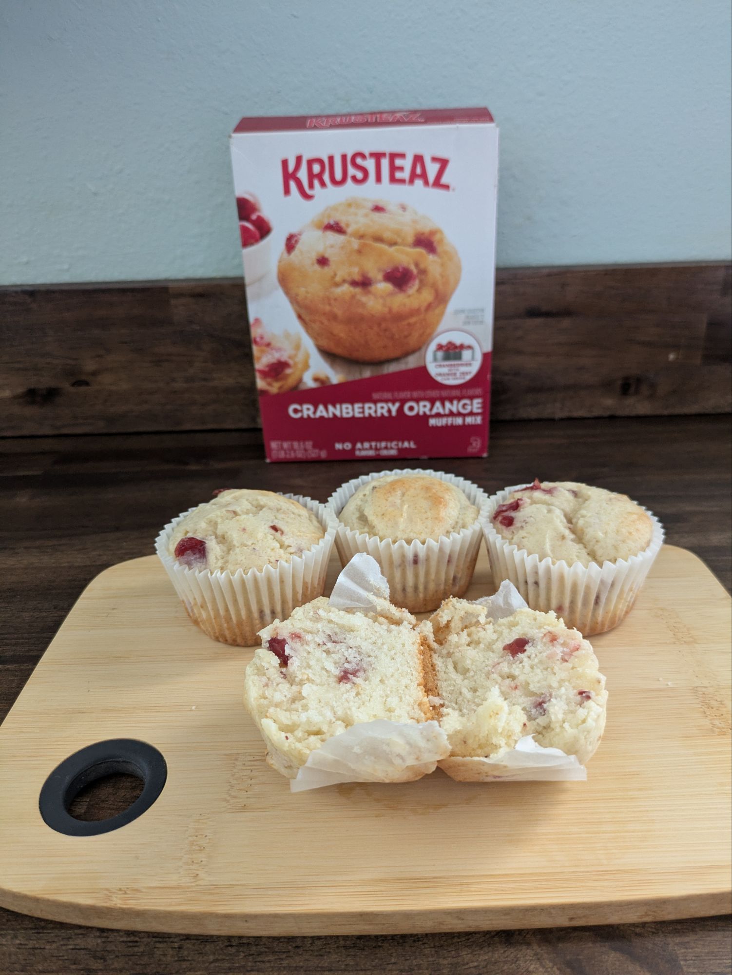 Trying out Krusteaz’s cranberry orange muffin mix