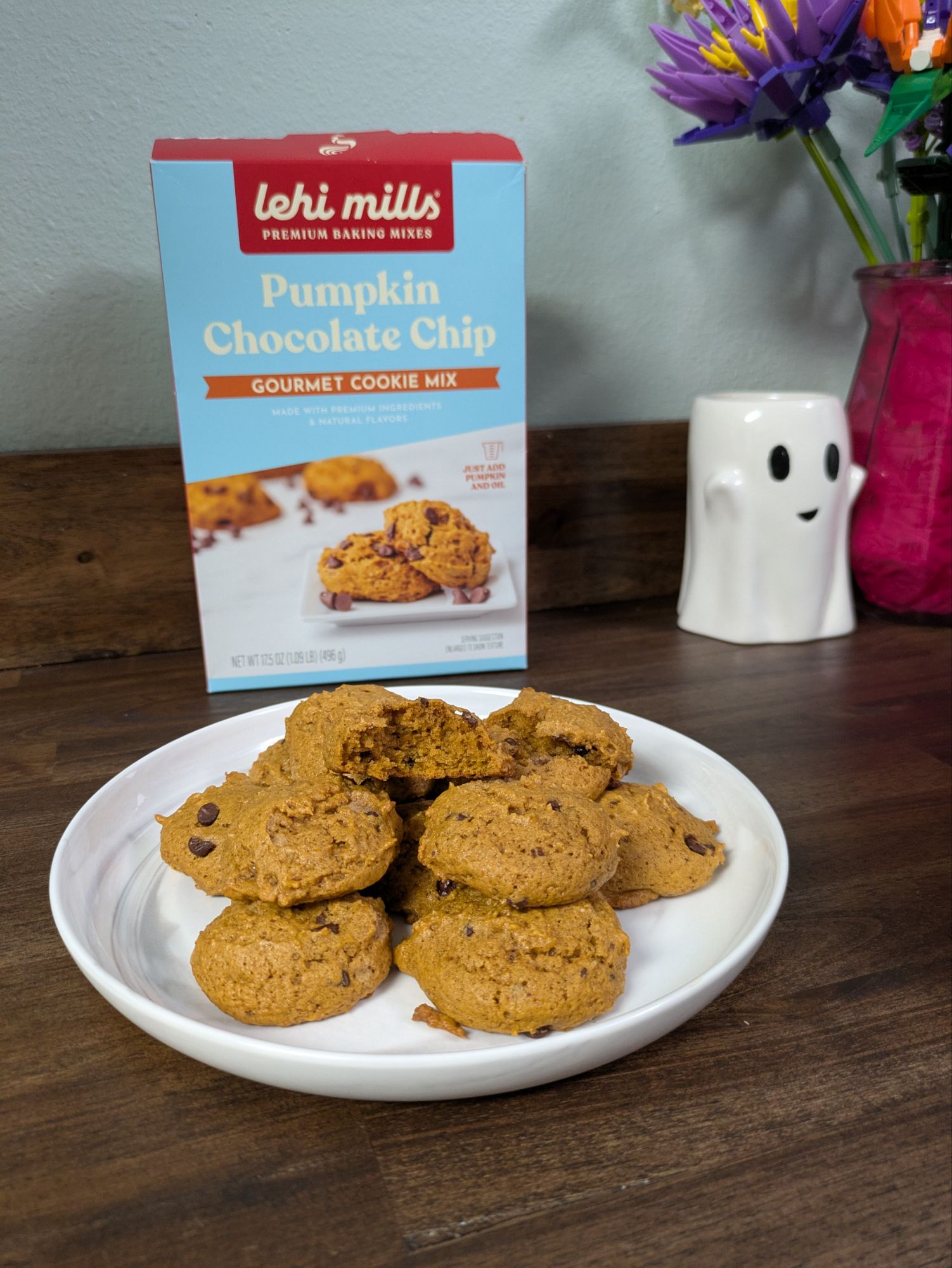 Trying out Lehi Mills’ Pumpkin Chocolate Chip cookie mix