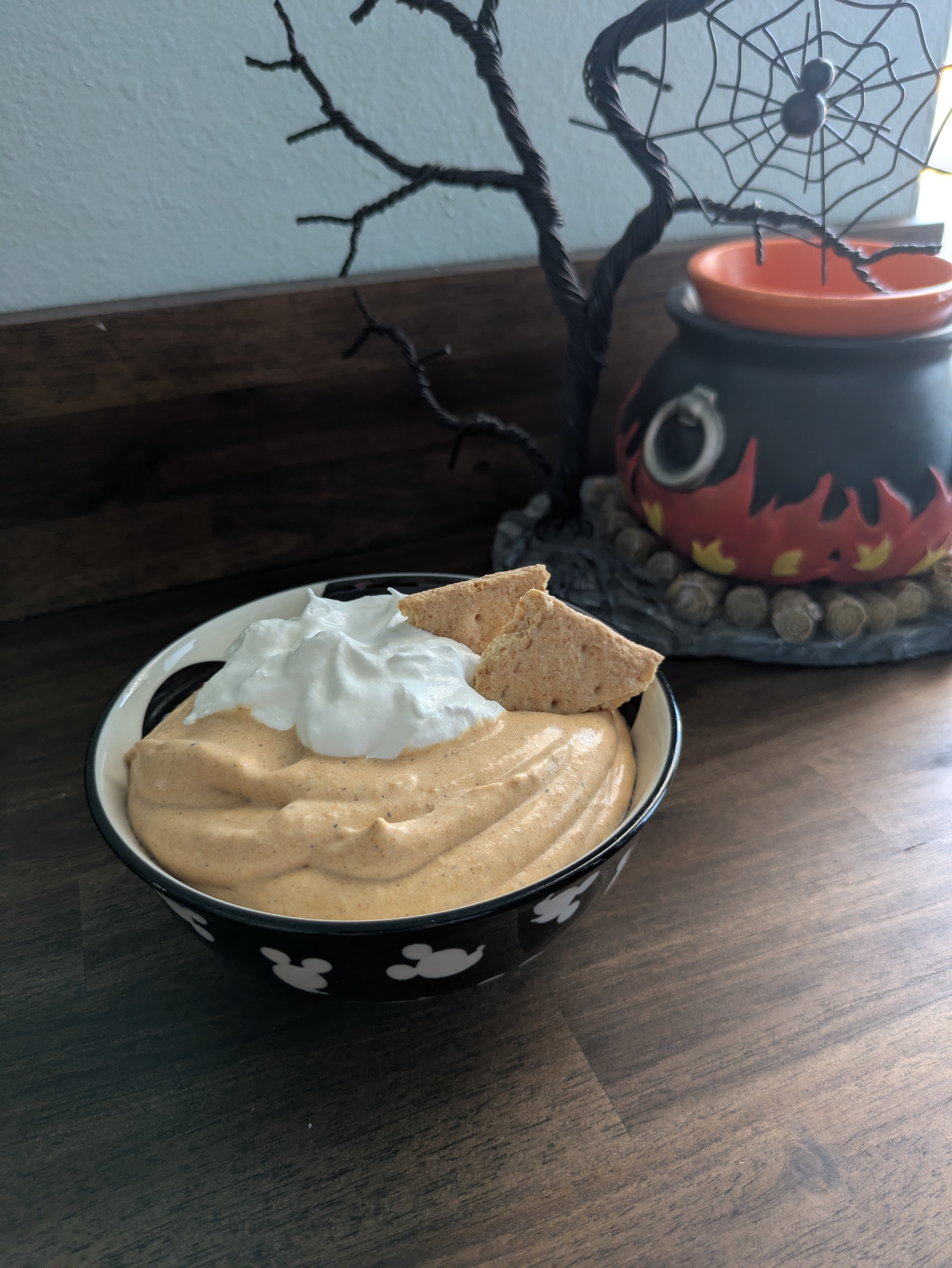 Trying out a recipe for a no bake pumpkin mousse