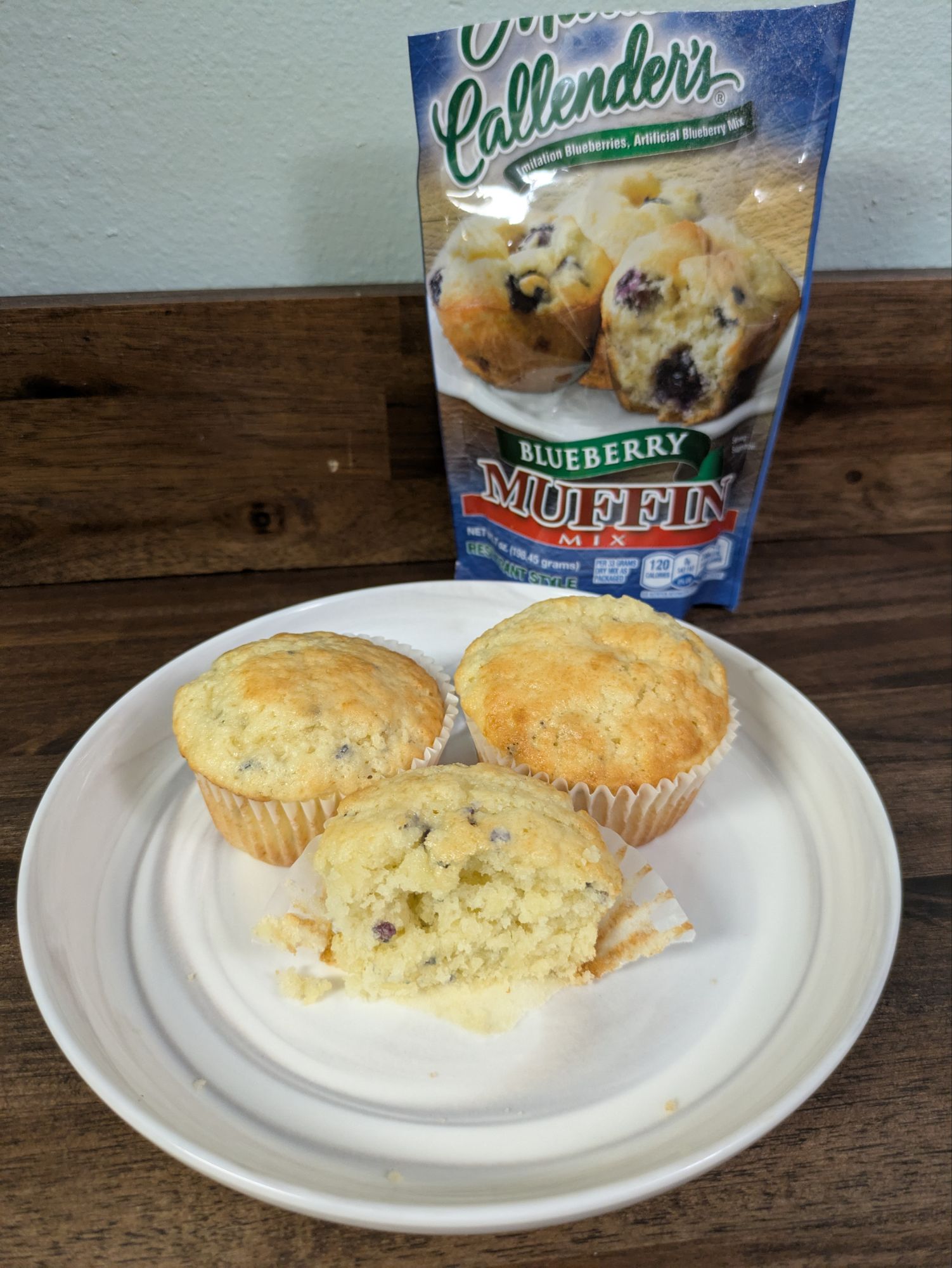 Trying out Marie Callender’s blueberry muffin mix