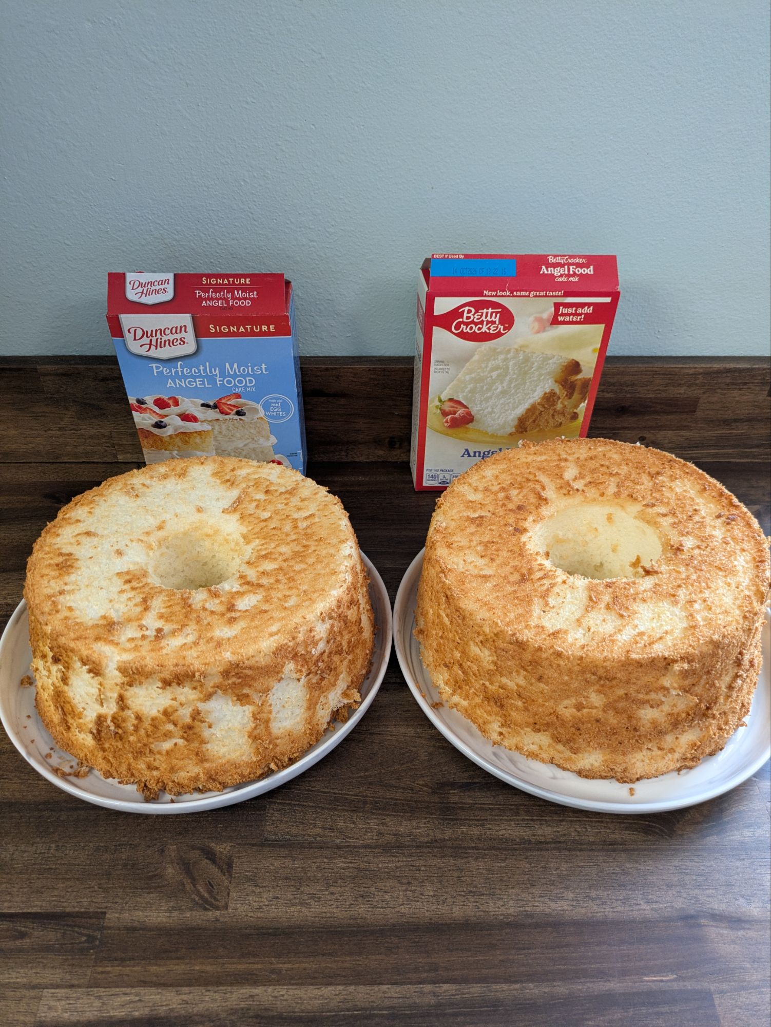 Angel food cake showdown – Betty Crocker vs Duncan Hines